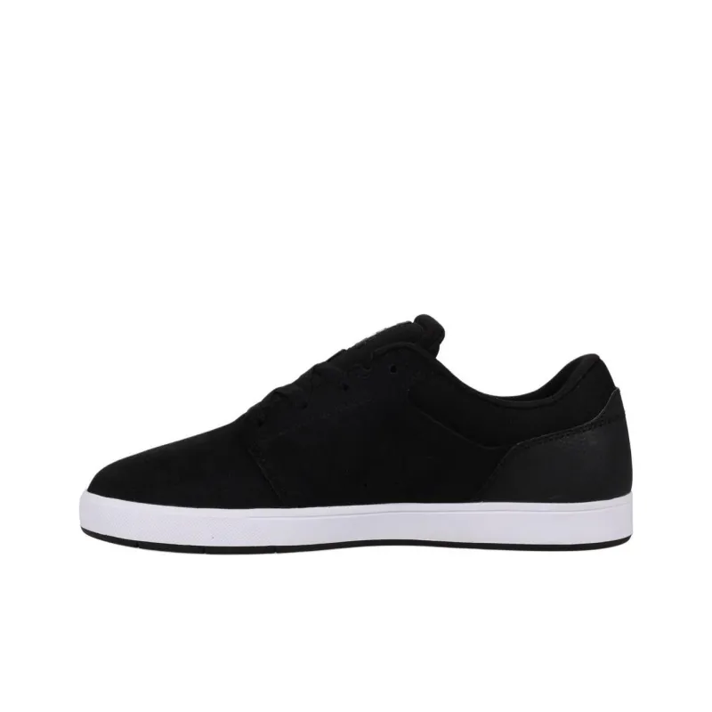 DC Shoes Anti Slip Wear Resistant Low Top Skateboard Shoes Men's Black White-0