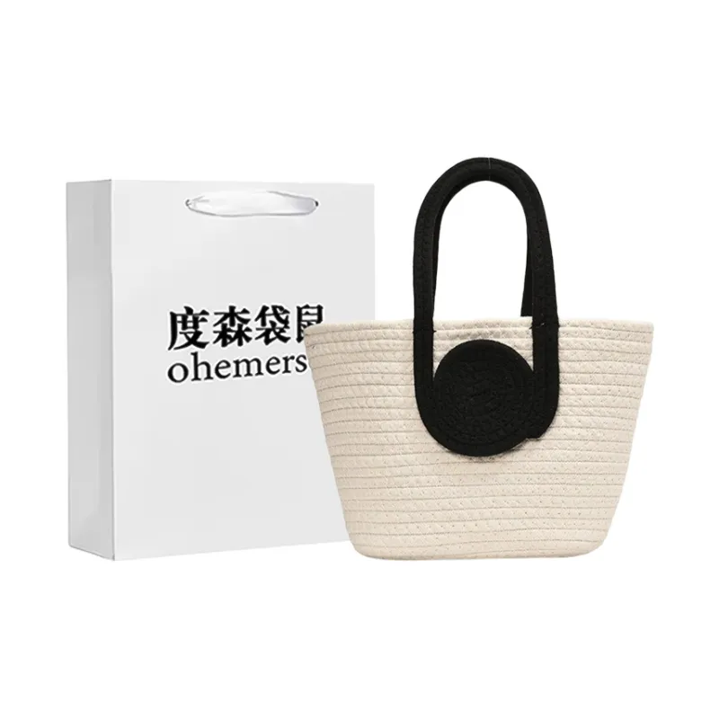 Dusen Kangaroo Special Material Handbag Regular Women's White/Khaki-7