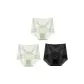 F Set-Sheer Lace-Green+Green+Black