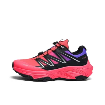 GLUNA Hiking / Trekking Shoes Unisex Low Top Black/Purple