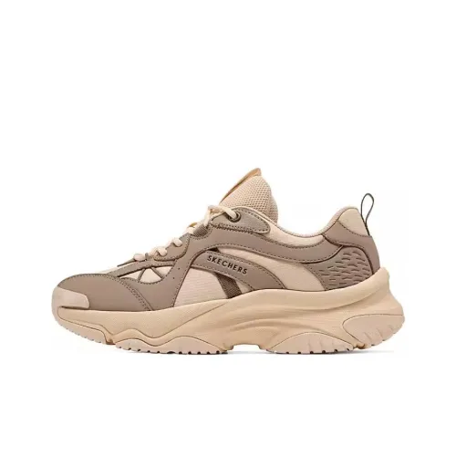 Skechers Street Anti Slip Wear Resistant Low Top Chunky Sneakers Women's Peach Pink