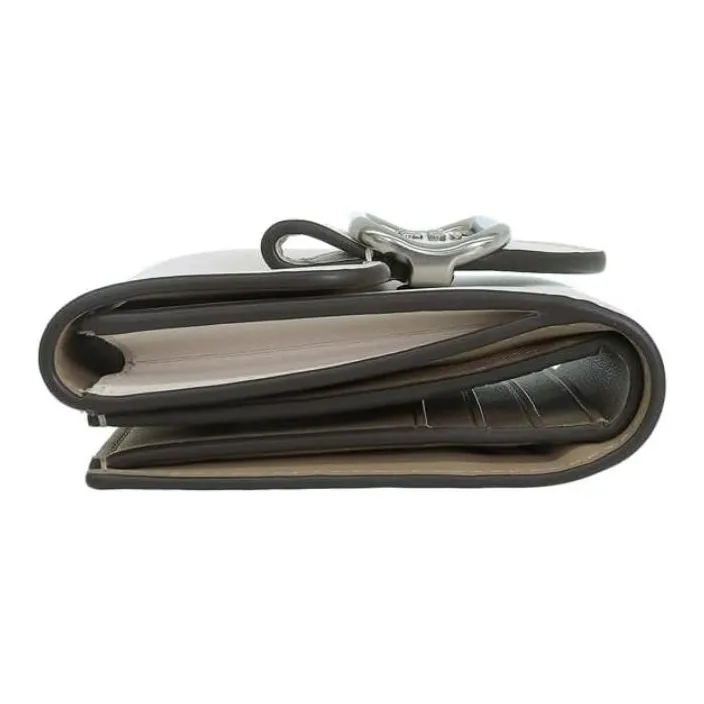 COACH Morgan Premium Calfskin Wallet Mini Women's Silver & Chalk White-3