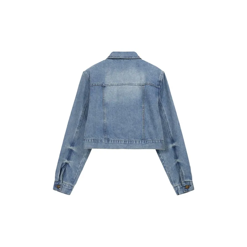 TORIGHT Denim Jacket Women's Vintage Blue-1
