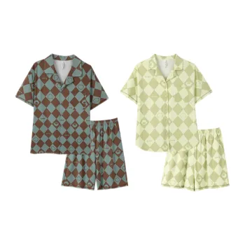 Aannsfam Pajama Set Unisex Anzili Grid