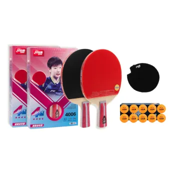 DHS Ping Pong Paddles Unisex All Wood Red/Black