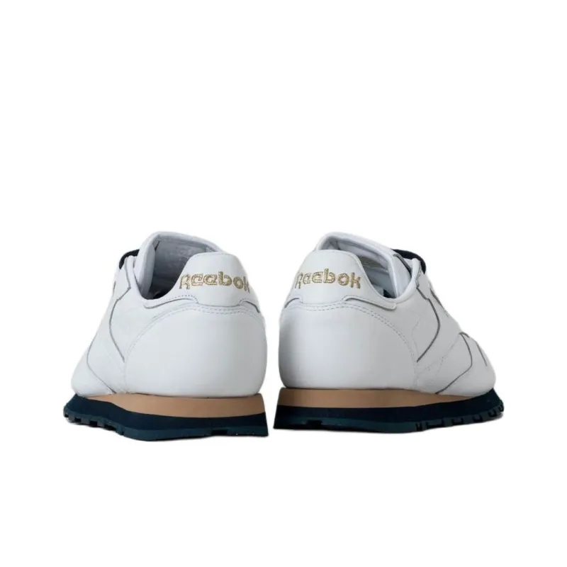Beams x Reebok Classic Leather Anti Slip Wear Resistant Low Top Casual Shoes Men's White-5
