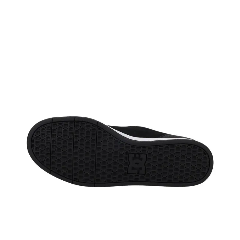 DC Shoes Anti Slip Wear Resistant Low Top Skateboard Shoes Men's Black White-5