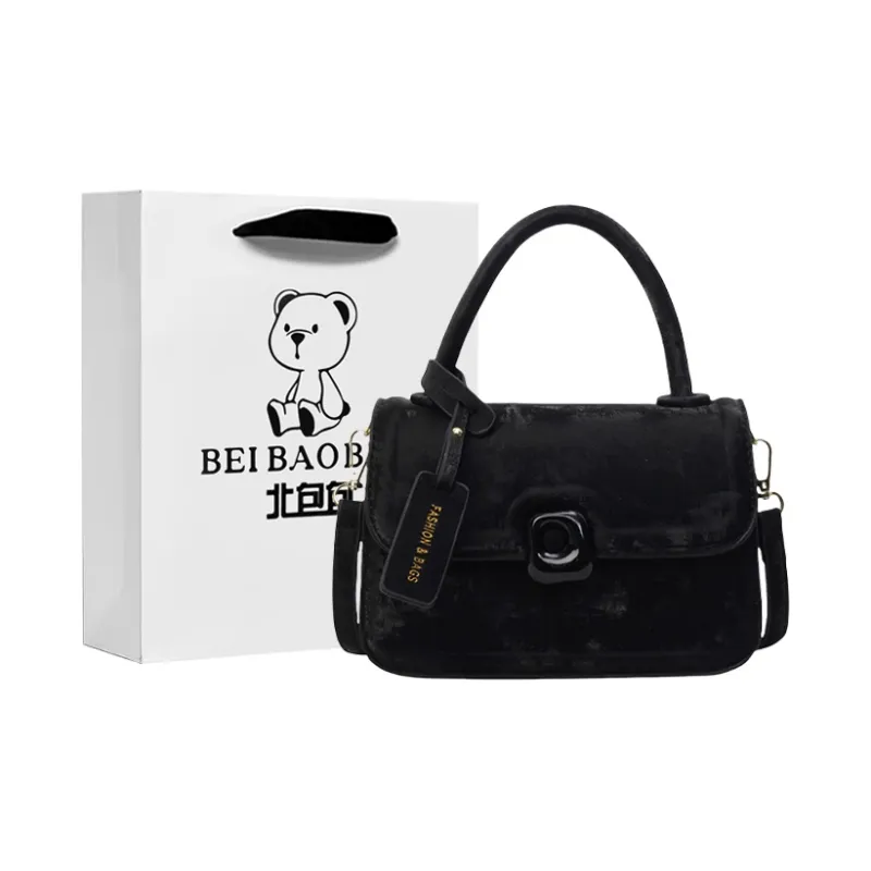 North Pack PU Handbag Small Square Bag Crossbody Bag Regular Women's Ecru/Black/Pink/Blue-6