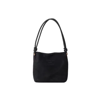 Ji Reminiscence Buckskin Velvet Shoulder Bag Regular Women's Black/Khaki/Brown/Green/Burgundy Brown