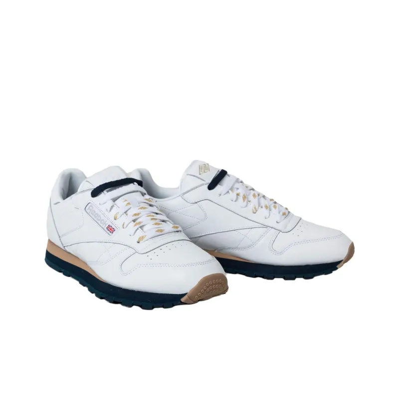 Beams x Reebok Classic Leather Anti Slip Wear Resistant Low Top Casual Shoes Men's White-2