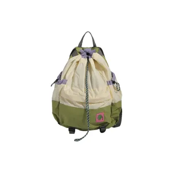 Kaka Tree Nylon Backpack Regular Unisex Beige Yellow/Green