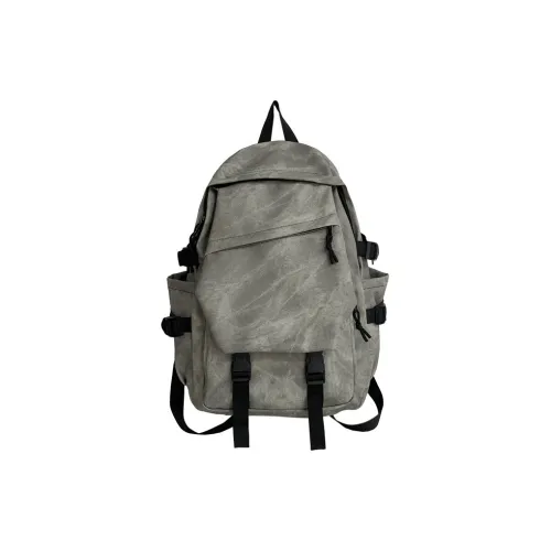 Dusen Kangaroo Composite Cloth Backpack Regular Unisex Dark Gray/Light Gray/Blue