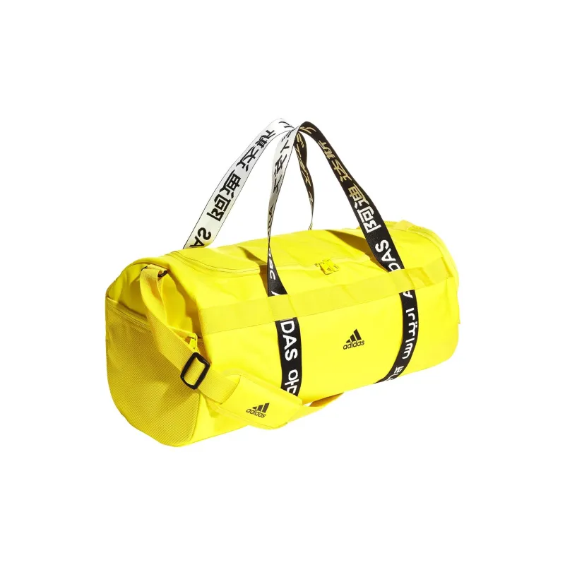 Adidas Polyester One Shoulder Crossbody Portable Travel Gym Bag Medium Size Unisex Bright Yellow-2