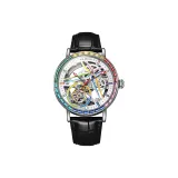 Silver Case White Dial Leather Strap
