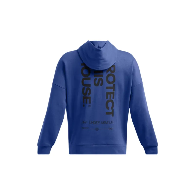 Under Armour Icon Fleece Hoodie Oversized PTH Hoodie Sweatshirt Men's Tech Blue-1
