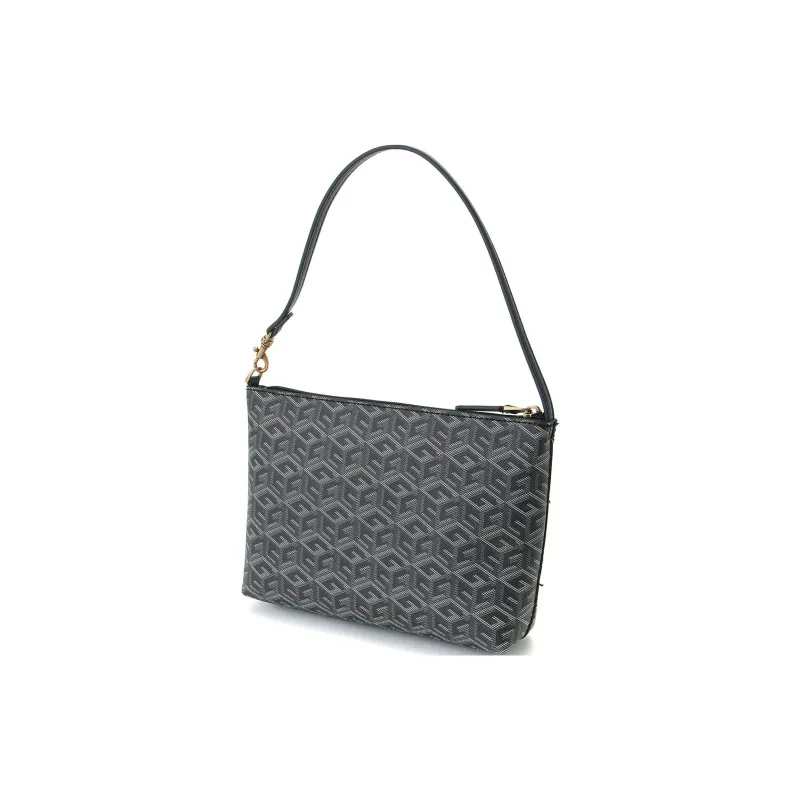 GUESS Polyurethane Tote Bag Shopping Bag Shoulder Bags Women's Charcoal Gray-6