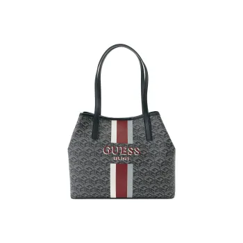 GUESS Polyurethane Tote Bag Shopping Bag Shoulder Bags Women's Charcoal Gray