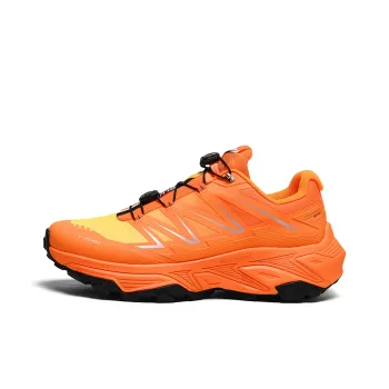 GLUNA Cushioning Anti-Slip Wear-Resistant Breathable Lightweight Grip Low-Top Hiking/Trekking Shoes Unisex Orange
