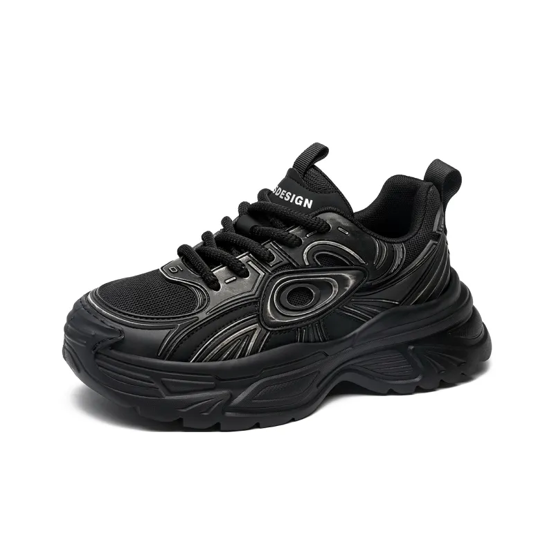 MILLIE'S Low Top Chunky Sneakers Men's Black-1