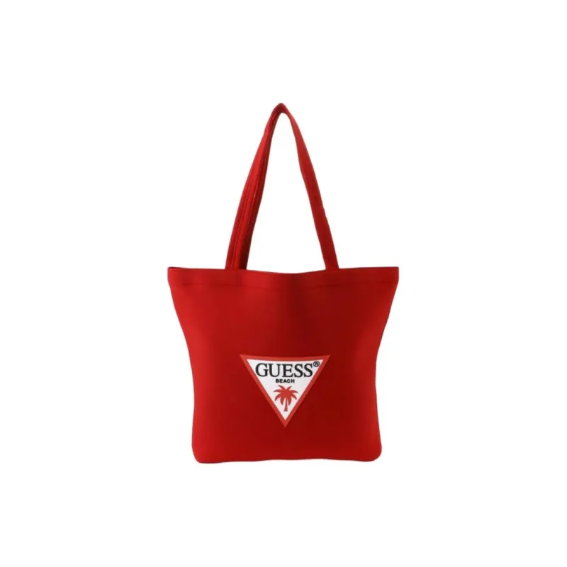 GUESS Nylon Tote Bag, Shopping Bag, Handbag Regular Women's Red-0