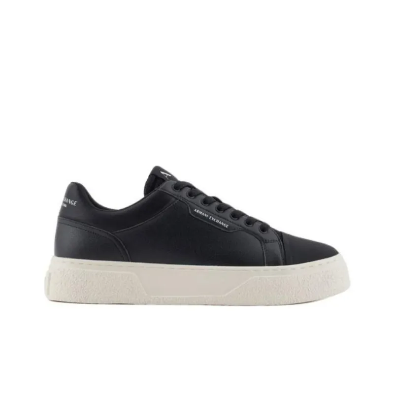 ARMANI EXCHANGEAE Low Top Skateboard Shoes Men's Black-1