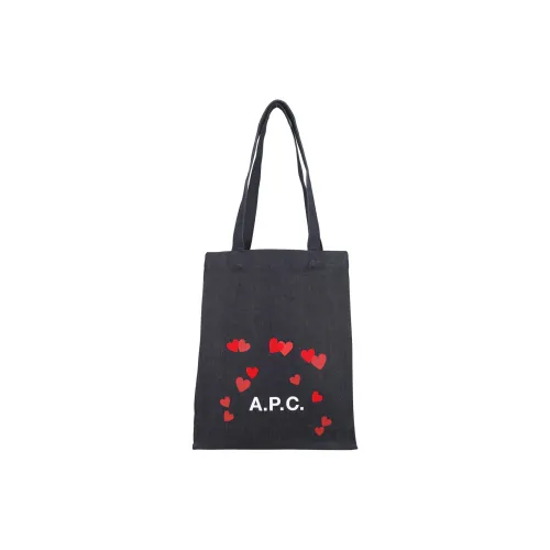 A.P.C Canvas Tote Bag, Shopping Bag, Shoulder Bag, Handbag, Canvas Bag Unisex Black