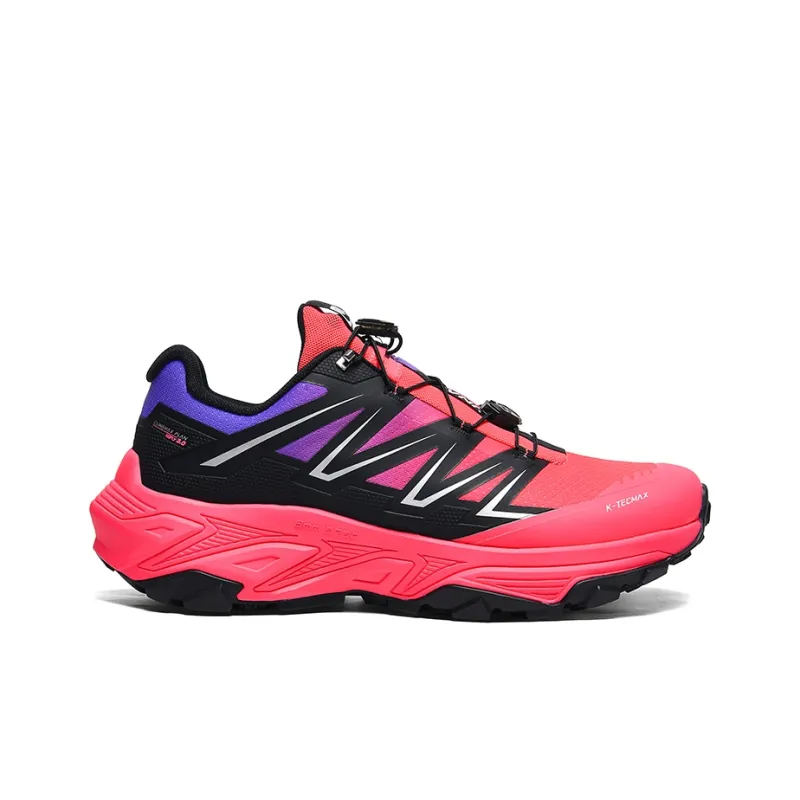 GLUNA Hiking / Trekking Shoes Unisex Low Top Black/Purple-1