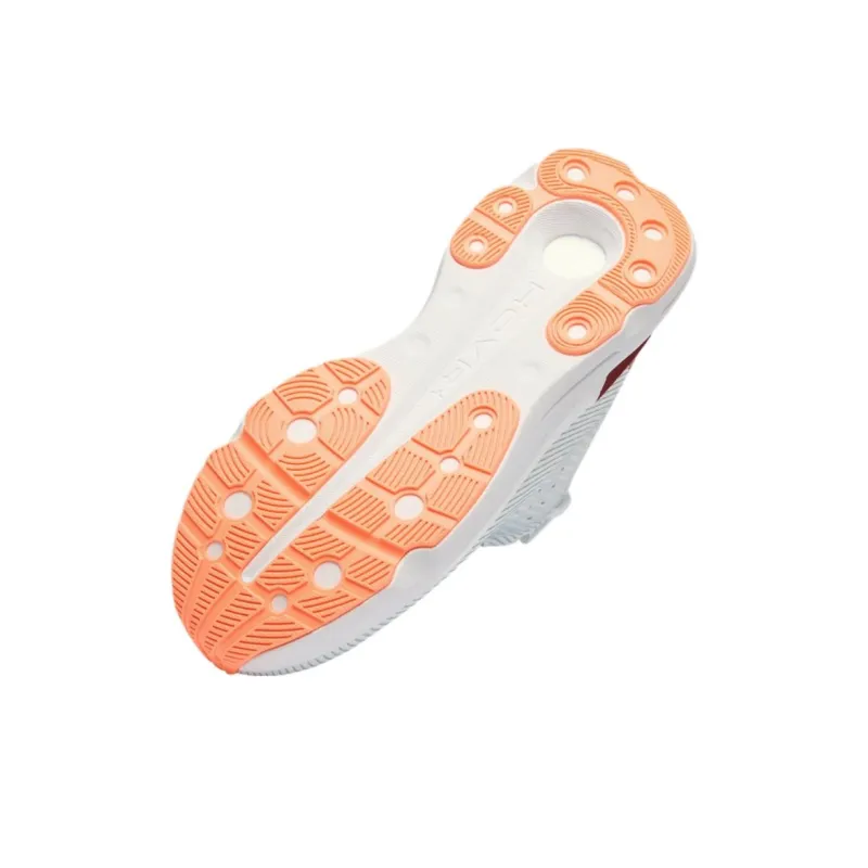 Under Armour Infinite Pro Slip Resistant Breathable Low Top Running Shoes Men's White Orange-4