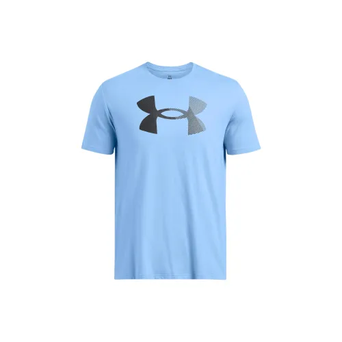 Under Armour Big Logo T-Shirts Men Light Blue