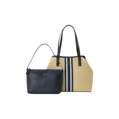 GUESS Polyester Tote Bag Shopping Bag Shoulder Bags Women's Marine Blue