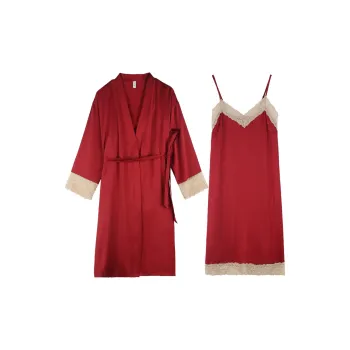 Xuan Liang Bath Robes Women's Maroon