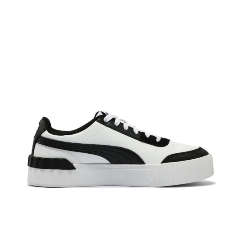 PUMA Carina Anti Slip Wear Resistant Low Top Skateboard Shoes Women's White Black-1