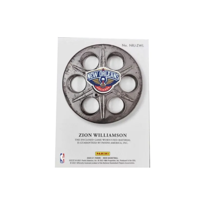 PANINI 2020 21 Zion Williamson Patch Material 25 Card Set Pelican Star Card Access Pass Sports Cards 1 Pc-1