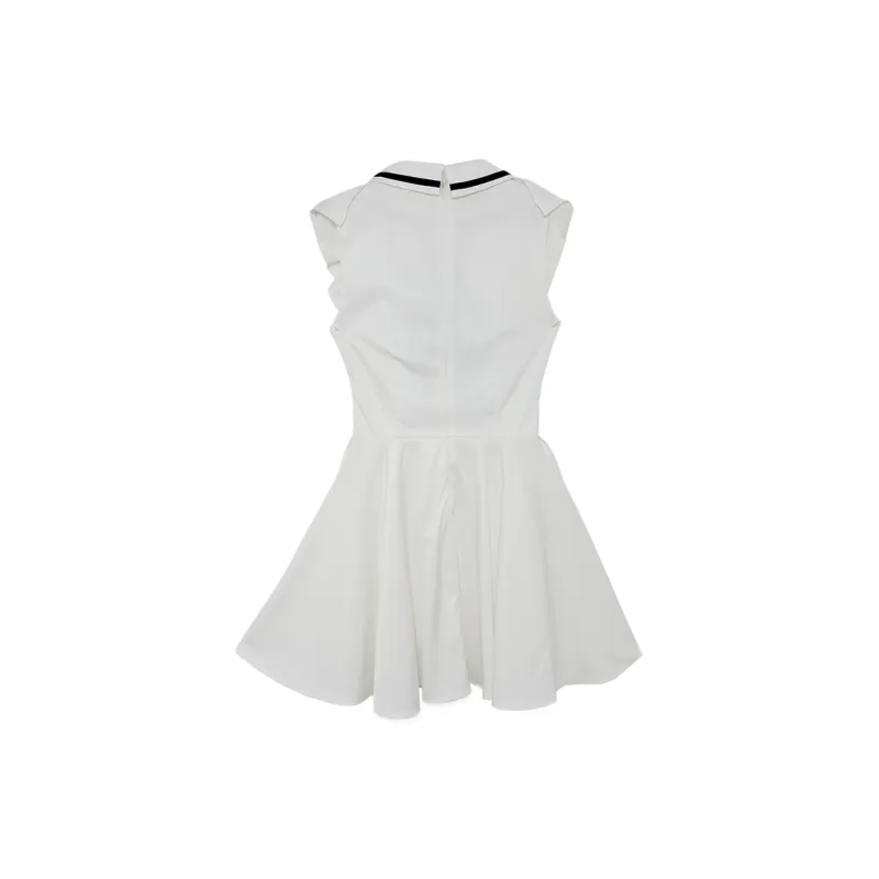 Icicofficial Short Sleeved Dresses Women's White-1