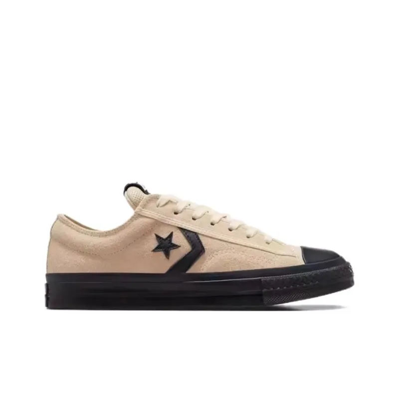 Converse Star Player 76 Non slip Lightweight Low Top Skateboard Shoes Unisex Beige Black-1