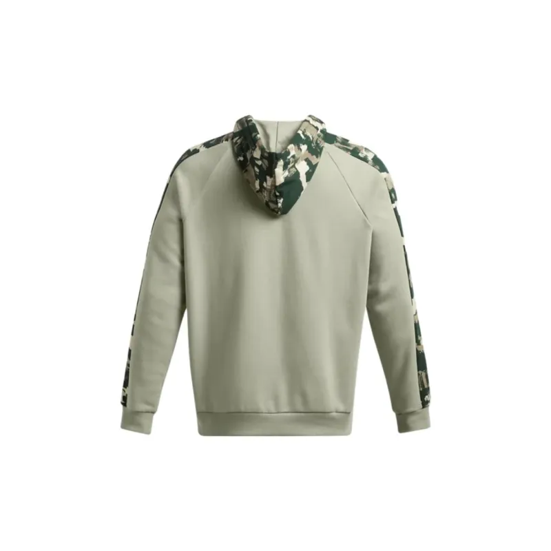 Under Armour Rival Fleece Camo Blocked Hoodie Sweatshirt Men's Light Green-1