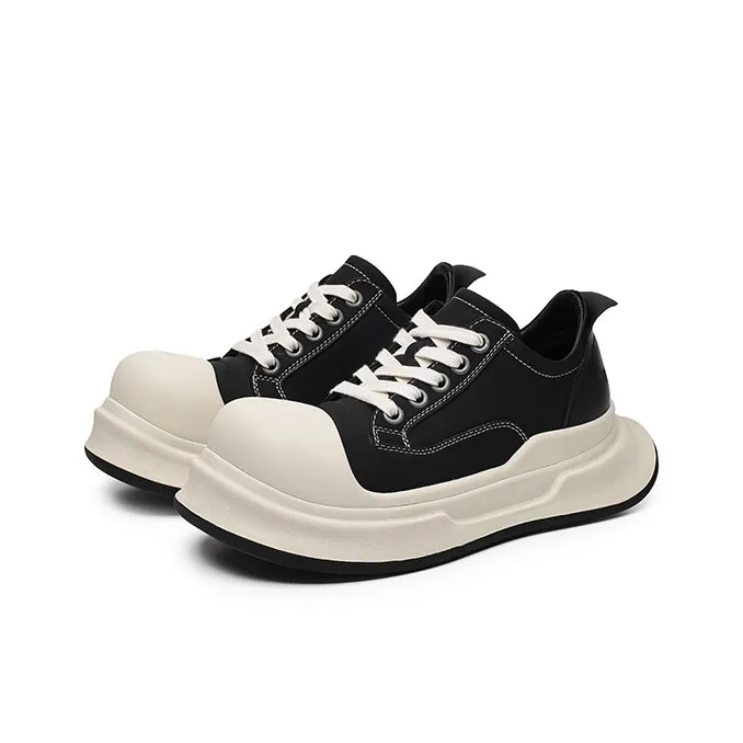 Roubini Durable Lightweight And Breathable Low Top Skateboard Shoes Unisex Black-2