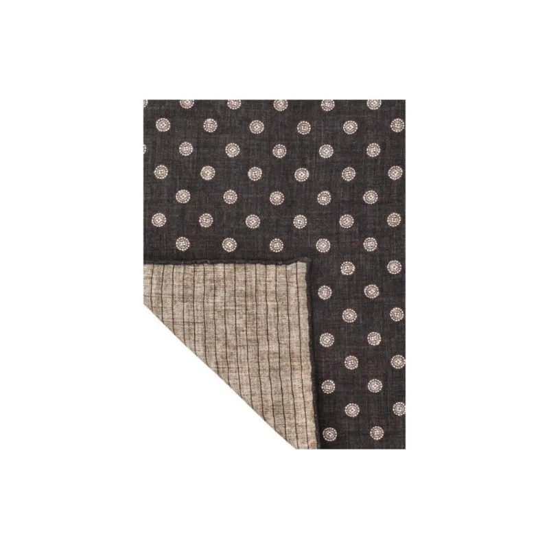 Brunello Cucinelli Geometric-Printed Finished Edge Pocket Square-1