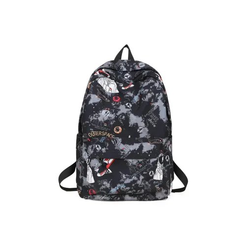 Kaka Tree Nylon Backpack Regular Unisex Black/Gray/Blue/Green