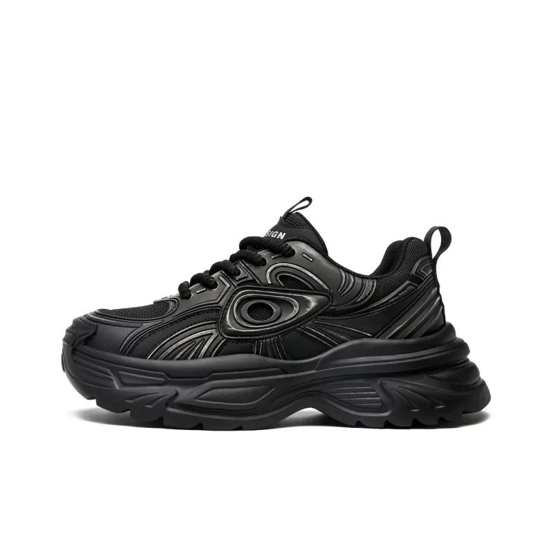 MILLIE'S Low Top Chunky Sneakers Men's Black-0