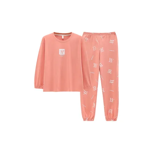 FENTENGCARE Pajama Set Women's Orange Red