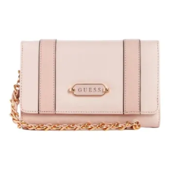 GUESS Artificial Leather Cell Phone Pouch Card Holder Wallet Women's Pink