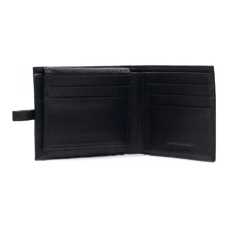 EMPORIO ARMANI Calfskin Card Holder, Wallet Men's Black-4