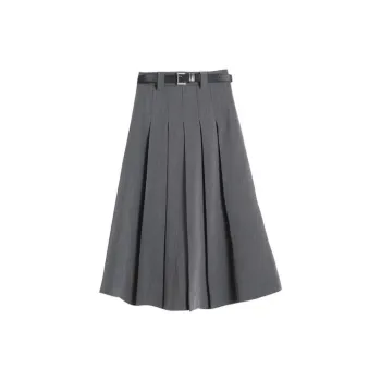 Pa33word Casual Long Skirt Women's Gray