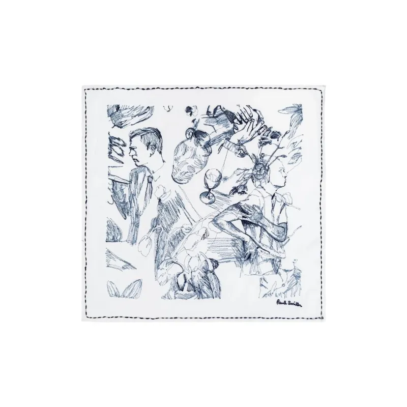 Paul Smith Pocket Square With A Pattern-0
