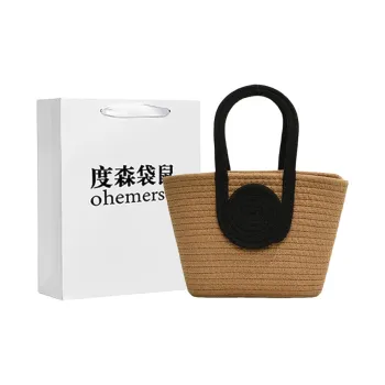 Dusen Kangaroo Special Material Handbag Regular Women's White/Khaki