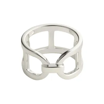 HERMES 925 Sterling Silver Rings Unisex Silver