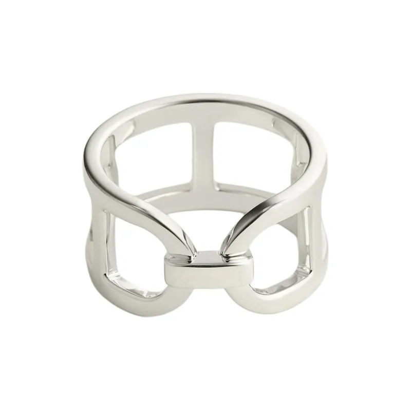 HERMES 925 Sterling Silver Rings Unisex Silver-0