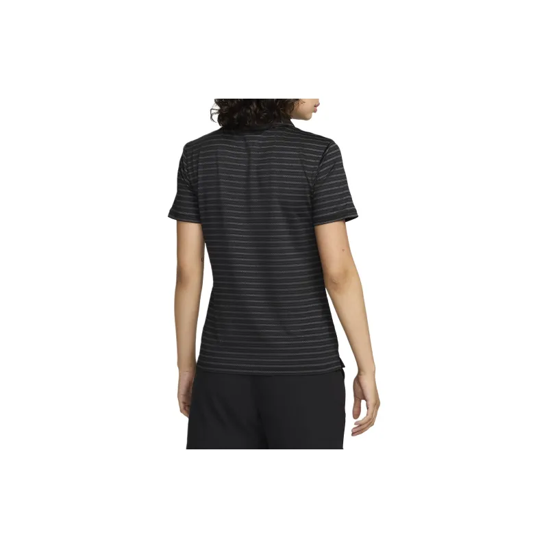 Nike Victory Women's Dri FIT Short Sleeve Striped Golf Polo-1
