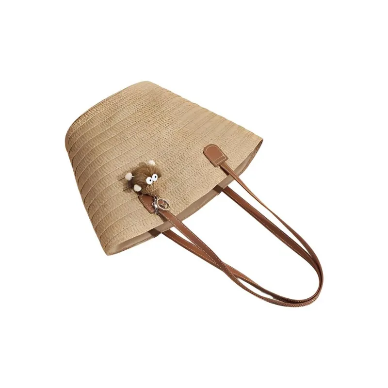 ST&SAT Fabric Shoulder Bag, Tote Bag, Shoulder Bag Tubas Women's Khaki-4